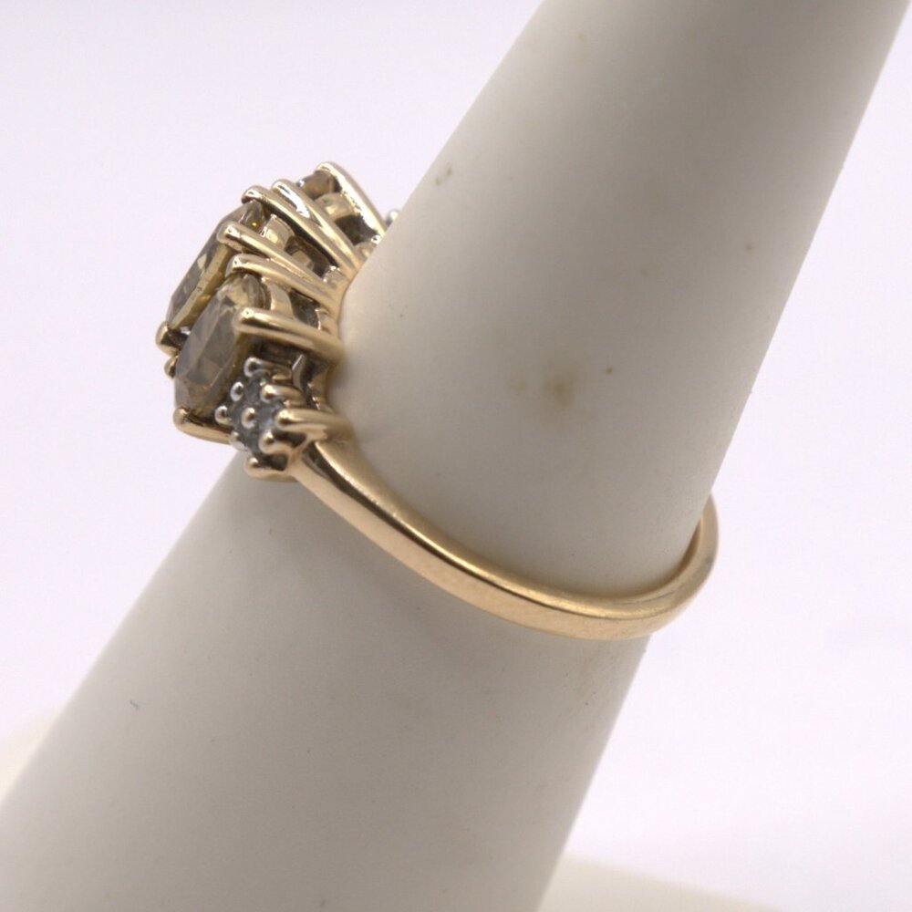 10KT GOLD YELLOW ZIRCON RING - Picture 6 of 11